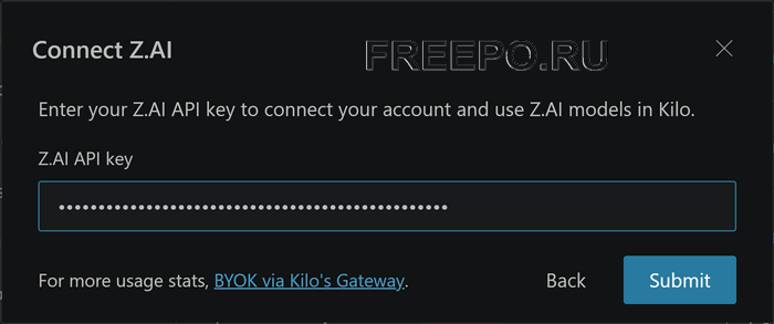 kilocode api key