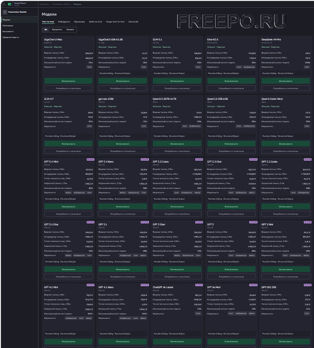 cloudru model list